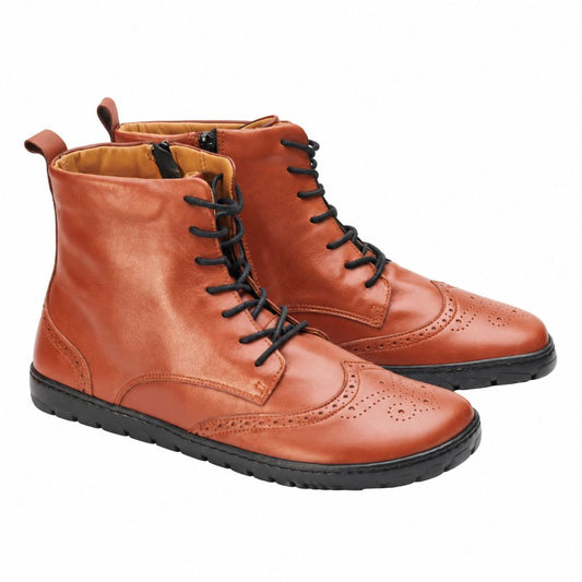Quintic brogue cognac